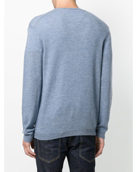 Мужской голубой свитер с круглым вырезом от Etro