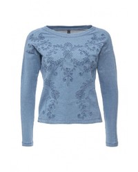 Женский голубой свитер с круглым вырезом от Concept Club