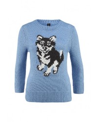 Женский голубой свитер с круглым вырезом от Concept Club