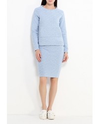 Женский голубой свитер с круглым вырезом от Coquelicot