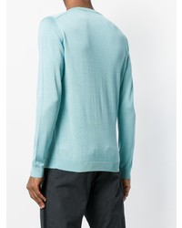 Мужской голубой свитер с круглым вырезом от Nuur