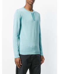 Мужской голубой свитер с круглым вырезом от Nuur