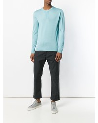 Мужской голубой свитер с круглым вырезом от Nuur