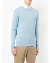 Мужской голубой свитер с круглым вырезом от Gieves & Hawkes