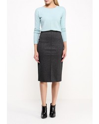 Женский голубой свитер с круглым вырезом от Delicate Love