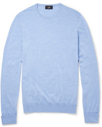 Мужской голубой свитер с круглым вырезом от Dunhill