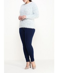 Женский голубой свитер с круглым вырезом от Evans