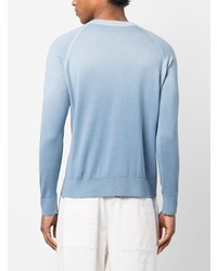 Мужской голубой свитер с круглым вырезом от Eleventy