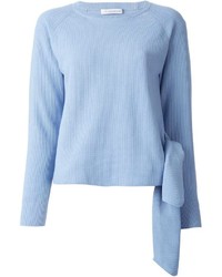 Женский голубой свитер с круглым вырезом от J.W.Anderson