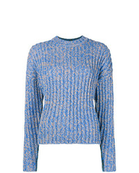 Женский голубой свитер с круглым вырезом от Jil Sander Navy
