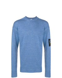Мужской голубой свитер с круглым вырезом от Kent & Curwen