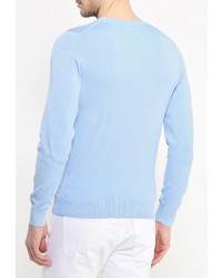 Мужской голубой свитер с круглым вырезом от Lacoste
