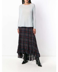 Женский голубой свитер с круглым вырезом от Semicouture