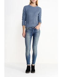 Женский голубой свитер с круглым вырезом от Medicine