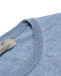 Мужской голубой свитер с круглым вырезом от Canali