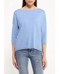 Женский голубой свитер с круглым вырезом от More&amp;More