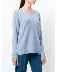 Женский голубой свитер с круглым вырезом от Hemisphere