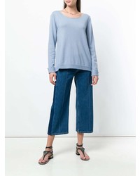 Женский голубой свитер с круглым вырезом от Hemisphere