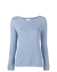 Женский голубой свитер с круглым вырезом от 'S Max Mara