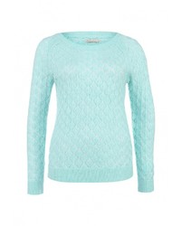 Женский голубой свитер с круглым вырезом от Sela