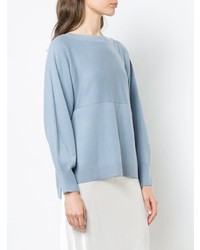 Женский голубой свитер с круглым вырезом от Vince