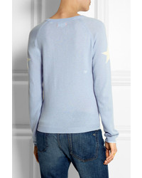 Женский голубой свитер с круглым вырезом от Chinti and Parker