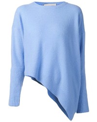 Женский голубой свитер с круглым вырезом от Stella McCartney