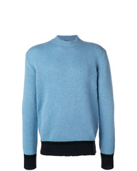 Мужской голубой свитер с круглым вырезом от The Gigi