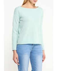 Женский голубой свитер с круглым вырезом от Yumi