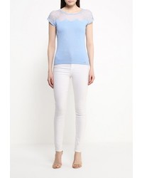 Женский голубой свитер с круглым вырезом от Zarina