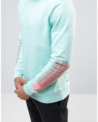 Мужской голубой свитер с принтом от Asos