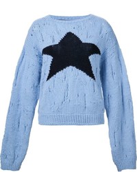 Голубой свитер со звездами