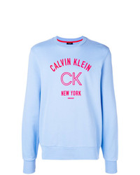 Мужской голубой свитшот с принтом от Calvin Klein 205W39nyc