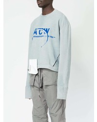 Мужской голубой свитшот с принтом от A-Cold-Wall*