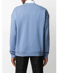Мужской голубой свитшот с принтом от Moschino