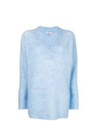 Голубой свободный свитер от Ganni