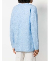 Голубой свободный свитер от Ganni