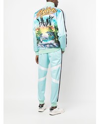 Мужской голубой спортивный костюм от Philipp Plein