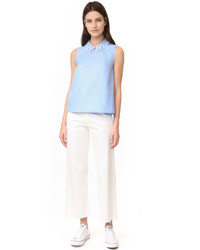 Голубой топ без рукавов от Carven