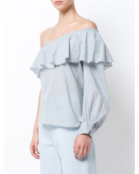 Голубой топ с открытыми плечами от Apiece Apart