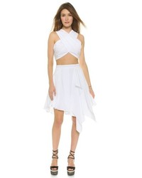 Голубой укороченный топ