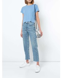 Голубой укороченный топ от RE/DONE