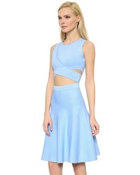 Голубой укороченный топ