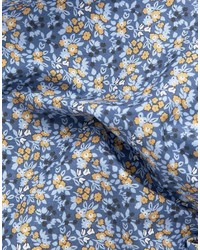 Голубой хлопковый нагрудный платок с цветочным принтом от Jack and Jones