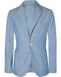 Мужской голубой хлопковый пиджак от Aspesi