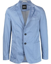 Мужской голубой хлопковый пиджак от BOSS