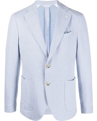 Мужской голубой хлопковый пиджак от Manuel Ritz
