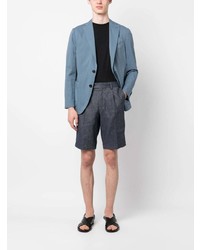 Мужской голубой хлопковый пиджак от Boglioli