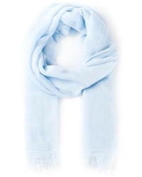 Женский голубой хлопковый шарф от Faliero Sarti