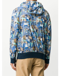 Мужской голубой худи с принтом от John Galliano